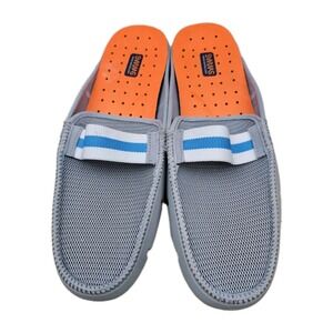 SWIMS Unisex Loafer Mule Shoes Gray Orange Non-Marking Sole Size 12